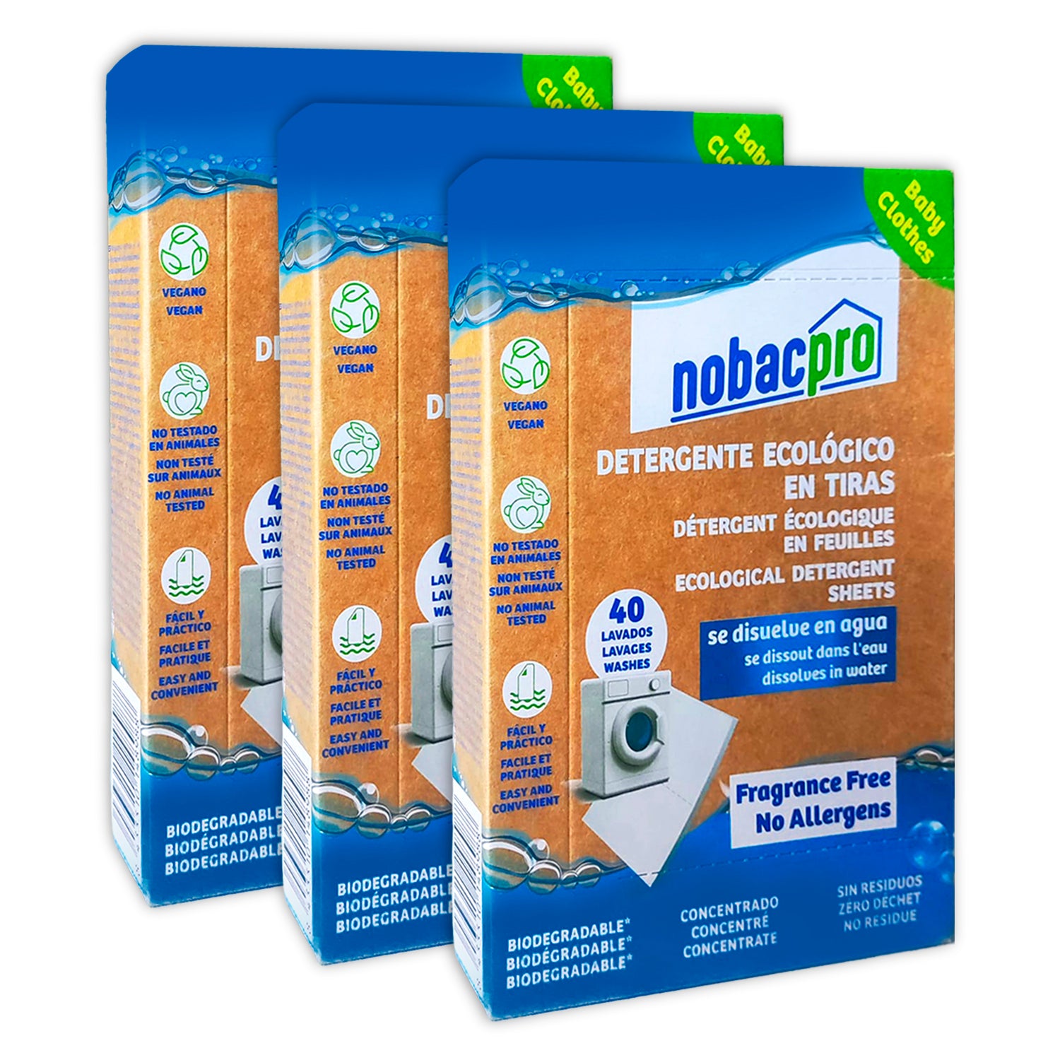 Detergent ecfologic pachate avantajoase 3X - fără miros 