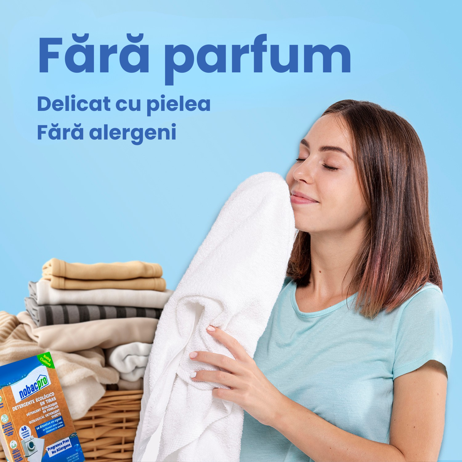 Detergent ecologic NOBACPRO - foite de detergent - 40 spaleri